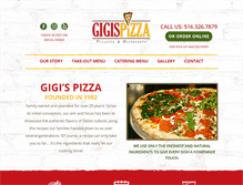 Tablet Screenshot of gigispizzaonline.com